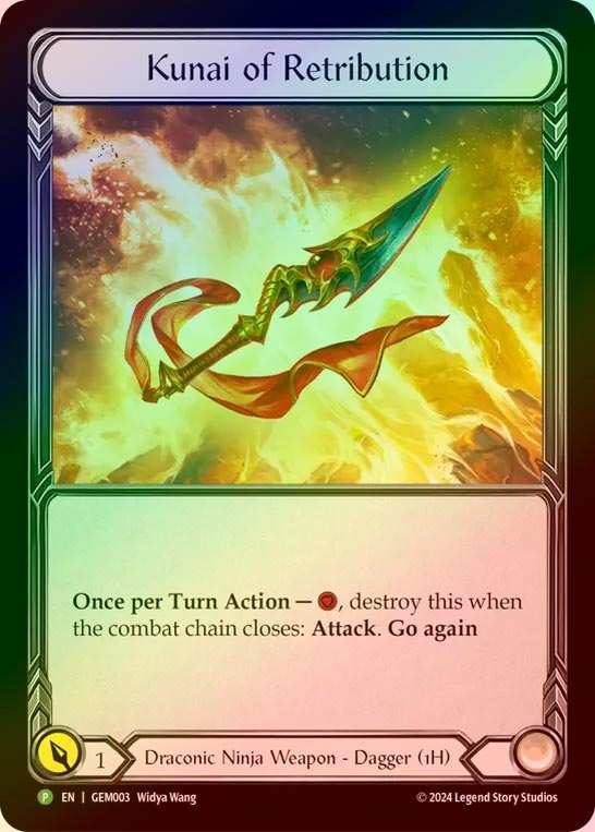 《特価品EX》【CF】【EN】[Draconic Ninja] 報復のクナイ/Kunai of Retribution [GEM003-P]