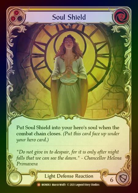 《特価品EX》【RF】[Light] Soul Shield [1st-MON063-M] Rainbow Foil