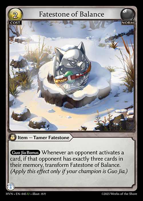 [Norm] Fatestone of Balance / Woodlnad Shoats [HVN045-U]