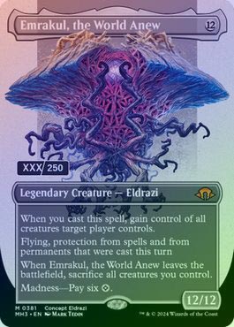 【ダブルレインボウ・Foil】《再誕世界、エムラクール/Emrakul, the World Anew》