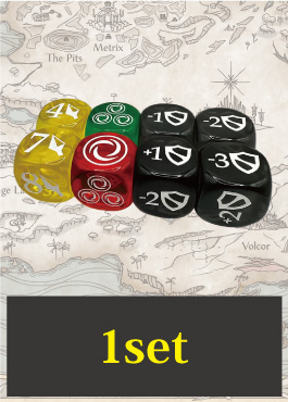【25mm】FAB Dice スターターセット/Starter Set x8【クリア】