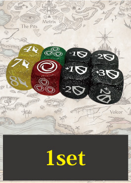 【25mm】FAB Dice スターターセット/Starter Set x8【グリッター】