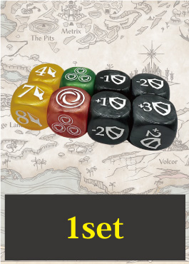 【25mm】FAB Dice スターターセット/Starter Set x8【マーブル】