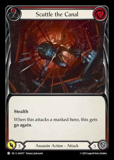 【EN】[Assassin] 狭路の潜行/Scuttle the Canal (red)  [AAC017-C]