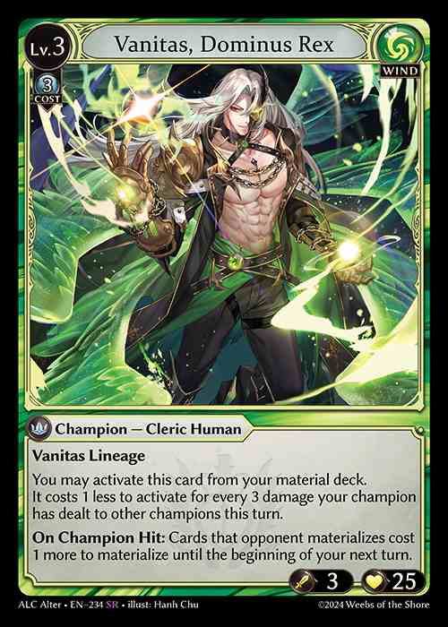 [Wind] Vanitas, Dominus Rex [AL-ALC234-SR]