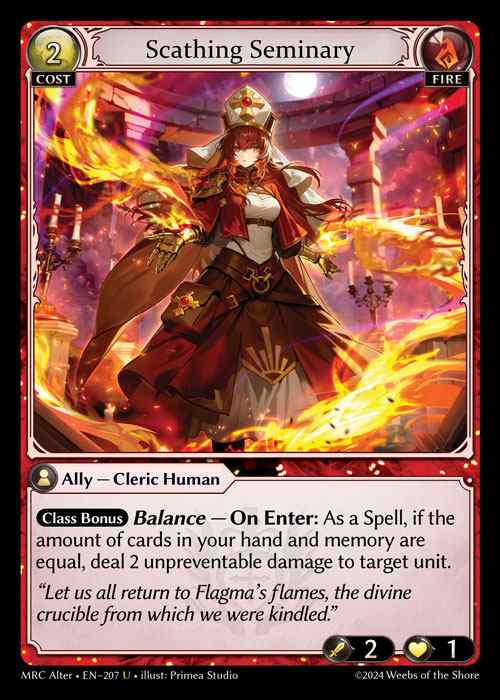 [Fire] Scathing Seminary [AL-MRC-207-U]