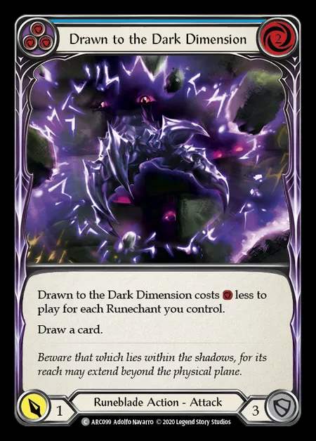[Runeblade] Drawn to the Dark Dimension [UL-ARC099-C] (blue)