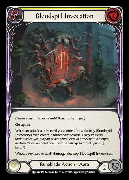 [Runeblade] Bloodspill Invocation [UL-ARC107-C] (yellow)
