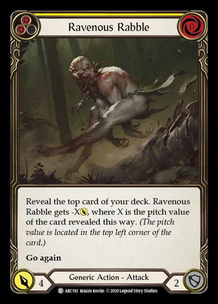[Generic] Ravenous Rabble [UL-ARC192-C] (yellow)
