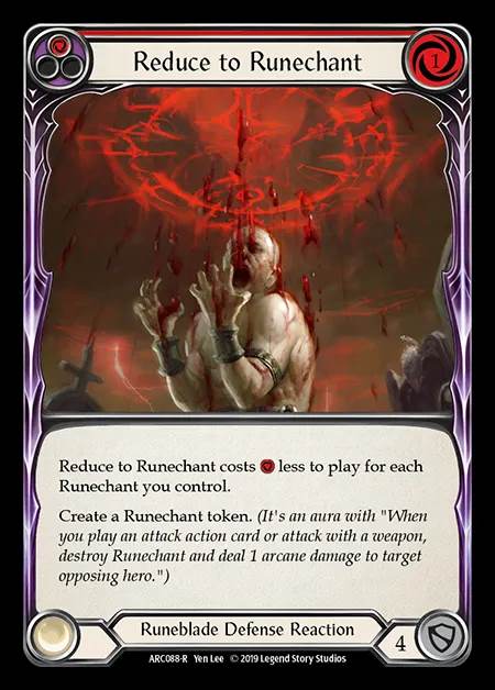 [Runeblade] Reduce to Runechant (red) [1st-ARC088-R]