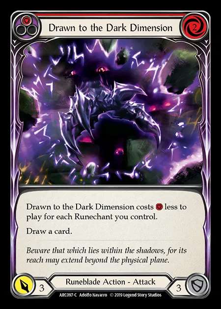 [Runeblade] Drawn to the Dark Dimension (red) [1st-ARC097-C]