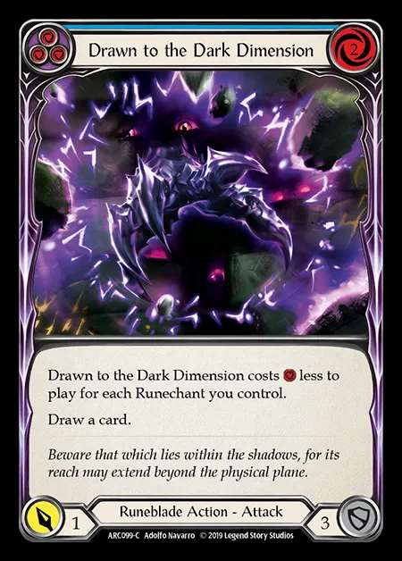[Runeblade] Drawn to the Dark Dimension (blue) [1st-ARC099-C]