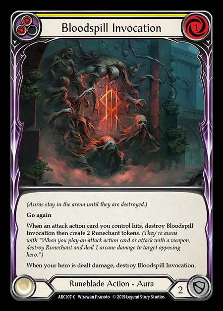 [Runeblade] Bloodspill Invocation (yellow) [1st-ARC107-C]