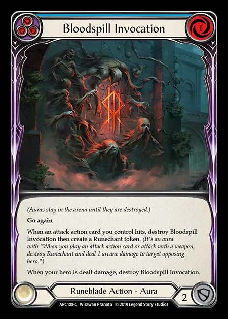 [Runeblade] Bloodspill Invocation (blue) [1st-ARC108-C]