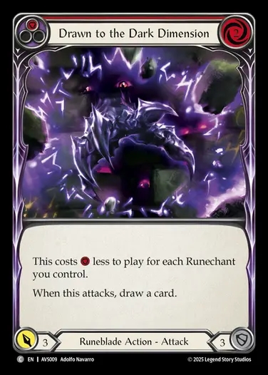 【EN】[Runeblade] Drawn to the Dark Dimension(red)  [AVS009-C]
