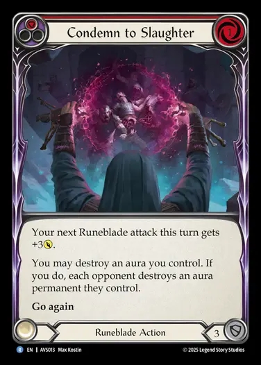 【EN】[Runeblade] Condemn to Slaughter(red)  [AVS013-R]