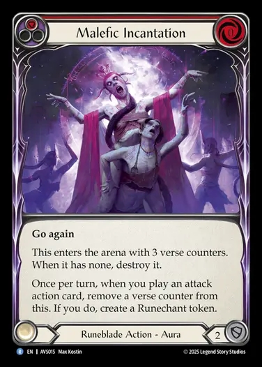 【EN】[Runeblade] Malefic Incantation(red)  [AVS015-R]
