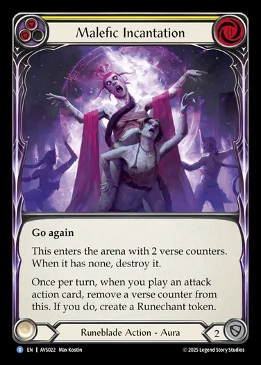 【EN】[Runeblade] Malefic Incantation(yellow)  [AVS022-C]
