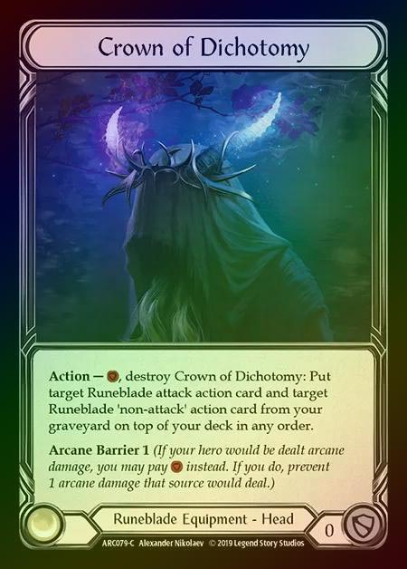 【CF】[Runeblade] Crown of Dichotomy [1st-ARC079-C] Cold Foil