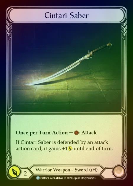 【CF】[Warrior] Cintari Saber [1st-CRU_079-R] Cold Foil