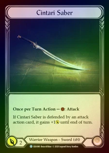 【CF】[Warrior] Cintari Saber [1st-CRU_080-R] Cold Foil