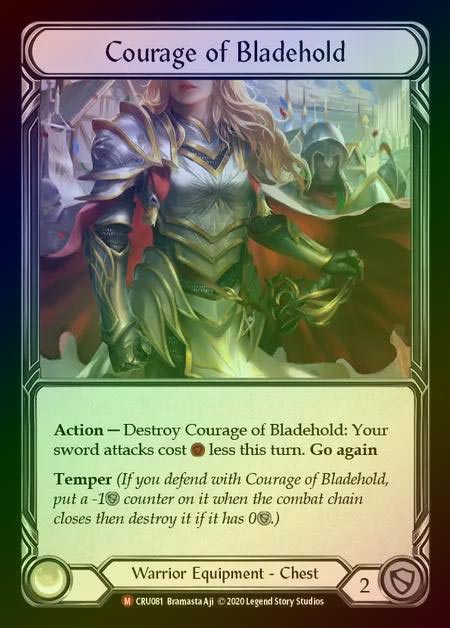 【CF】[Warrior] Courage of Bladehold [1st-CRU_081-M] Cold Foil