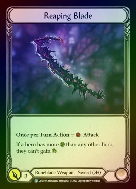 【CF】[Runeblade] Reaping Blade [1st-CRU_140-R] Cold Foil