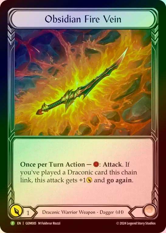 【CF】【EN】[Draconic Warrior] 黒曜の炎脈/Obsidian Fire Vein [GEM005-P]