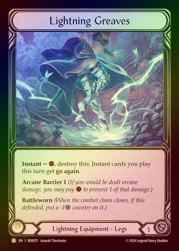 【CF】【EN】[Lightning] 稲妻の脛当て/Lightning Greaves [ROS071-L]
