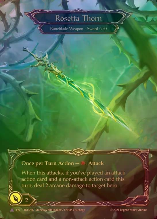 【CF】【EN】[Runeblade] ロゼッタの茨剣/Rosetta Thorn [ROS256-Marvel]