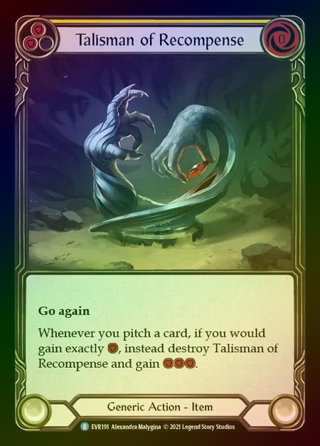 【CF】[Generic] Talisman of Recompense [EVR191-R] Cold Foil