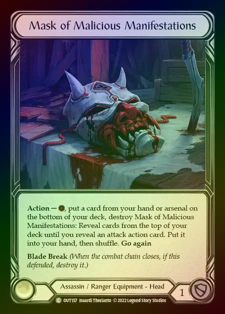 【CF】[Assassin Ranger] Mask of Malicious Manifestations [OUT157-C] Cold Foil