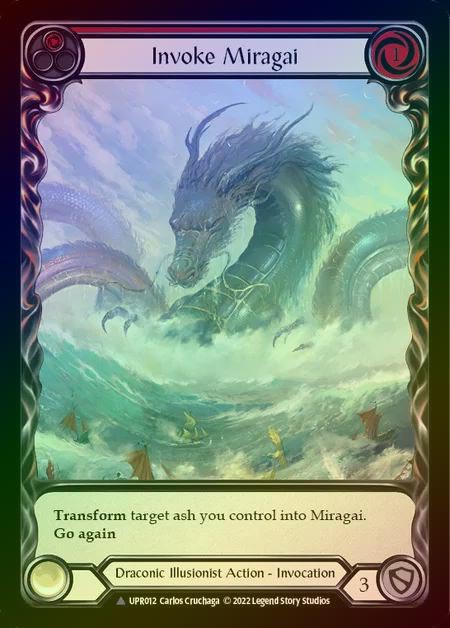 【CF】[Draconic Illusionist] Invoke Miragai [UPR012-Marvel] (red) Cold Foil