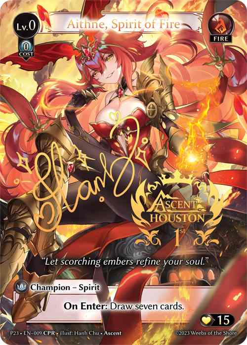 【クーポン使用不可】【CPR】[Fire] Aithne, Spirit of Fire [P23-009-CPR]