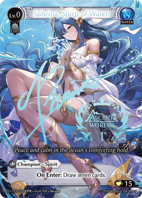 【クーポン使用不可】【CPR】[Water] Sabrina, Spirit of Water [P23-020-CPR]