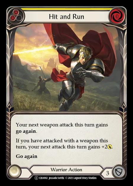 [Warrior] Hit and Run [UL-CRU092-C] (yellow)