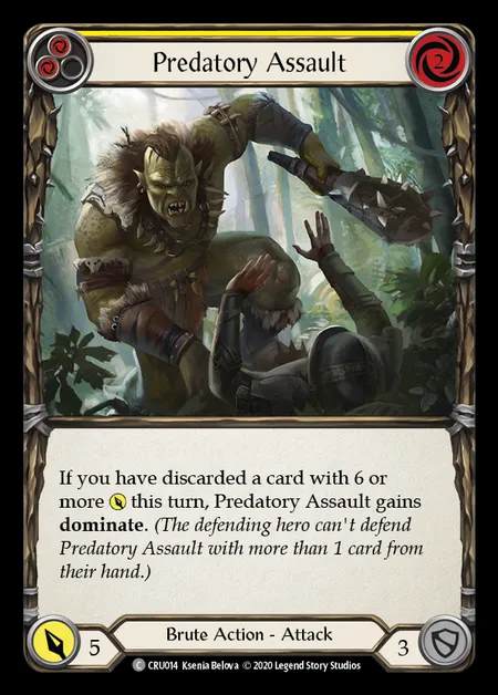 [Brute] Predatory Assault (yellow) [1st-CRU_014-C]