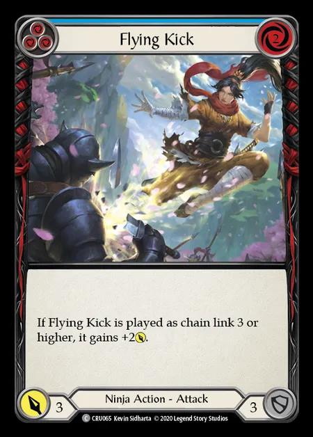 [Ninja] Flying Kick (blue) [1st-CRU_065-C]