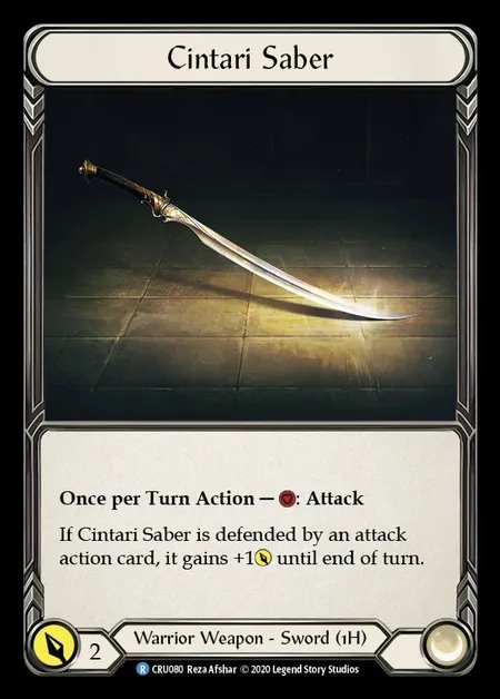 [Warrior] Cintari Saber [1st-CRU_080-R]