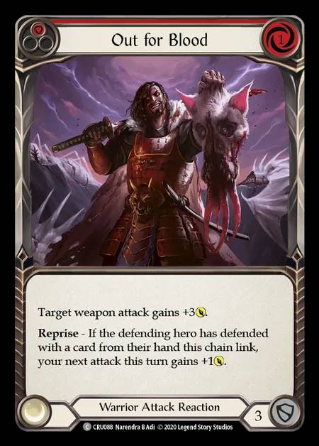 [Warrior] Out for Blood (red) [1st-CRU_088-C]