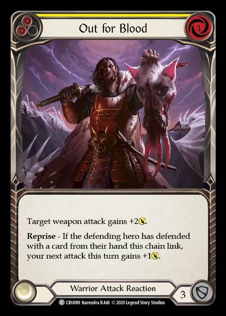 [Warrior] Out for Blood (yellow) [1st-CRU_089-C]