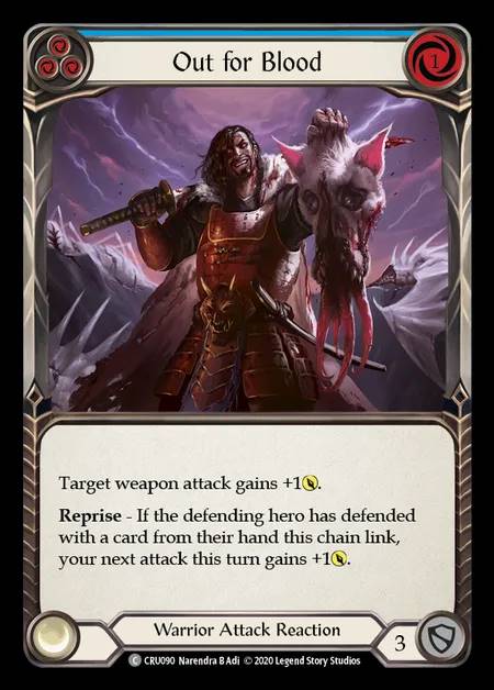 [Warrior] Out for Blood (blue) [1st-CRU_090-C]