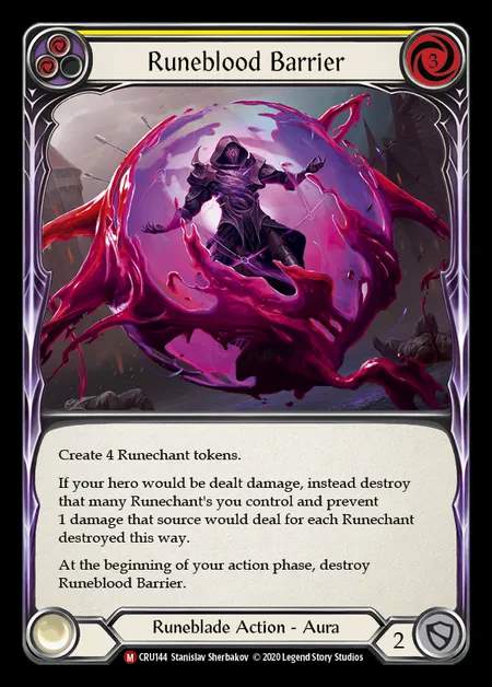[Runeblade] Runeblood Barrier [1st-CRU_144-M]