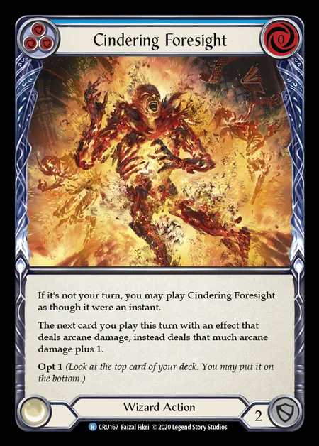 [Wizard] Cindering Foresight (blue) [1st-CRU_167-R]