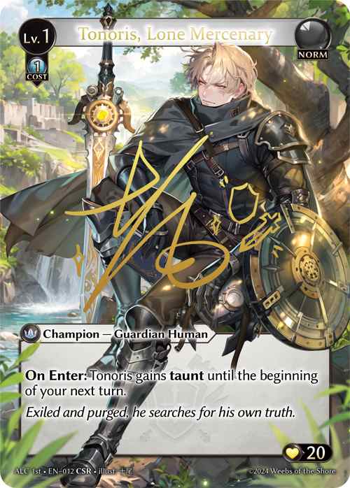 【クーポン使用不可】【CSR】[Norm] Tonoris, Lone Mercenary [1ST-ALC012-CSR]
