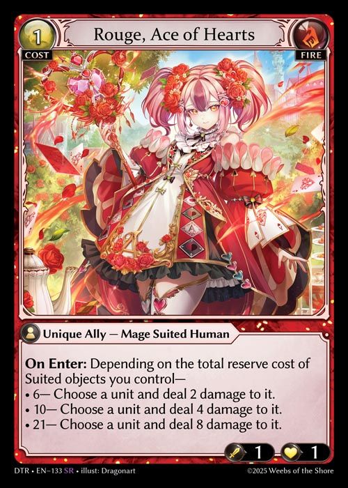 [Fire] Rouge, Ace of Hearts [DTR133-SR]
