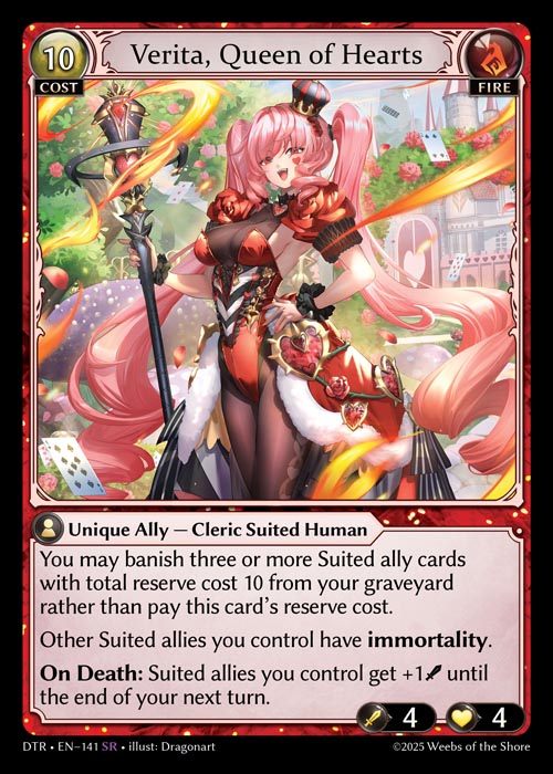 [Fire] Verita, Queen of Hearts [DTR141-SR]