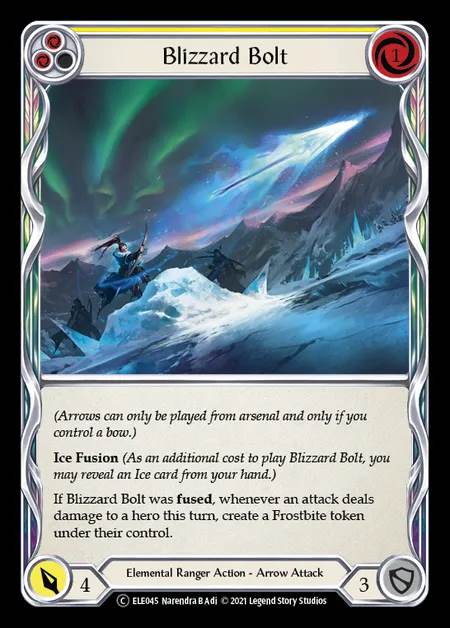 [Elemental Ranger] Blizzard Bolt (yellow) [UL-ELE045-C]