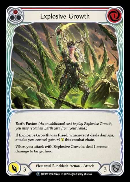 [Elemental Runeblade] Explosive Growth (red) [UL-ELE067-R]