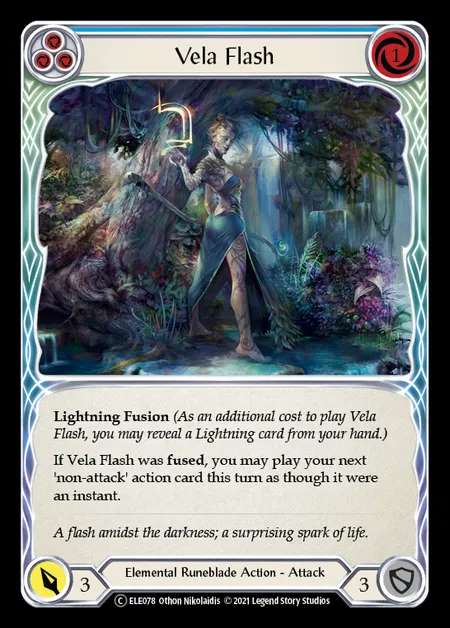[Elemental Runeblade] Vela Flash (blue) [UL-ELE078-C]